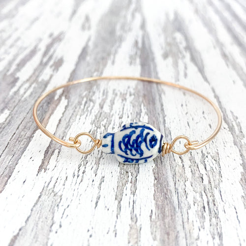 charter changeable bracelet {chinoiserie fish}- GOLD