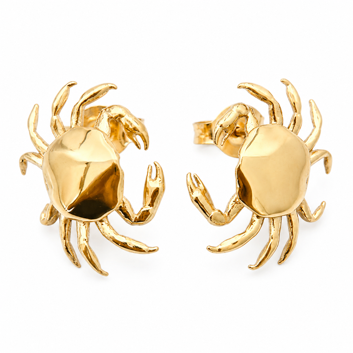 アパルトモン HTC STUDS DESIGN FISH TAIL C gold crab stud earrings | Little Fish BOATEAK – little fish BOATEAK