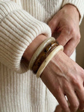 Neutral Resin Bangle Set — Stack of 3