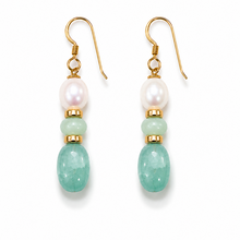 Aventurine & Freshwater Pearl Drops
