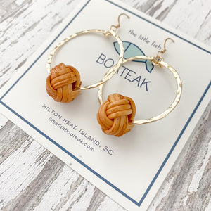 nantucket knot hoop earrings