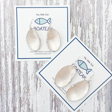 clam shell dangles {mother of pearl}-silver hooks