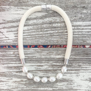 {southern large silver} -statement cream rope