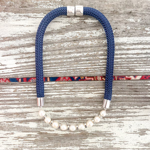 {southern small silver} - statement navy rope
