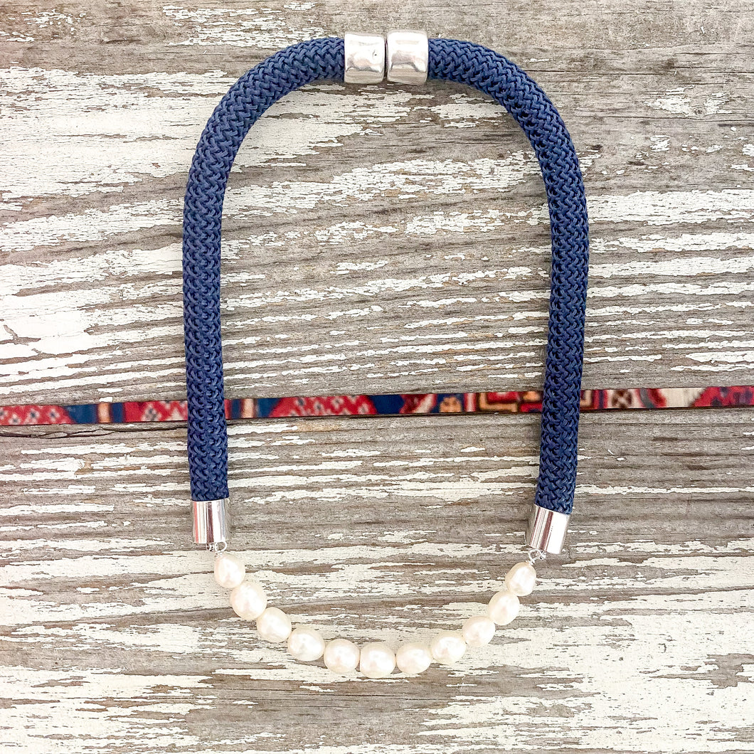 {signature small silver} - statement navy rope