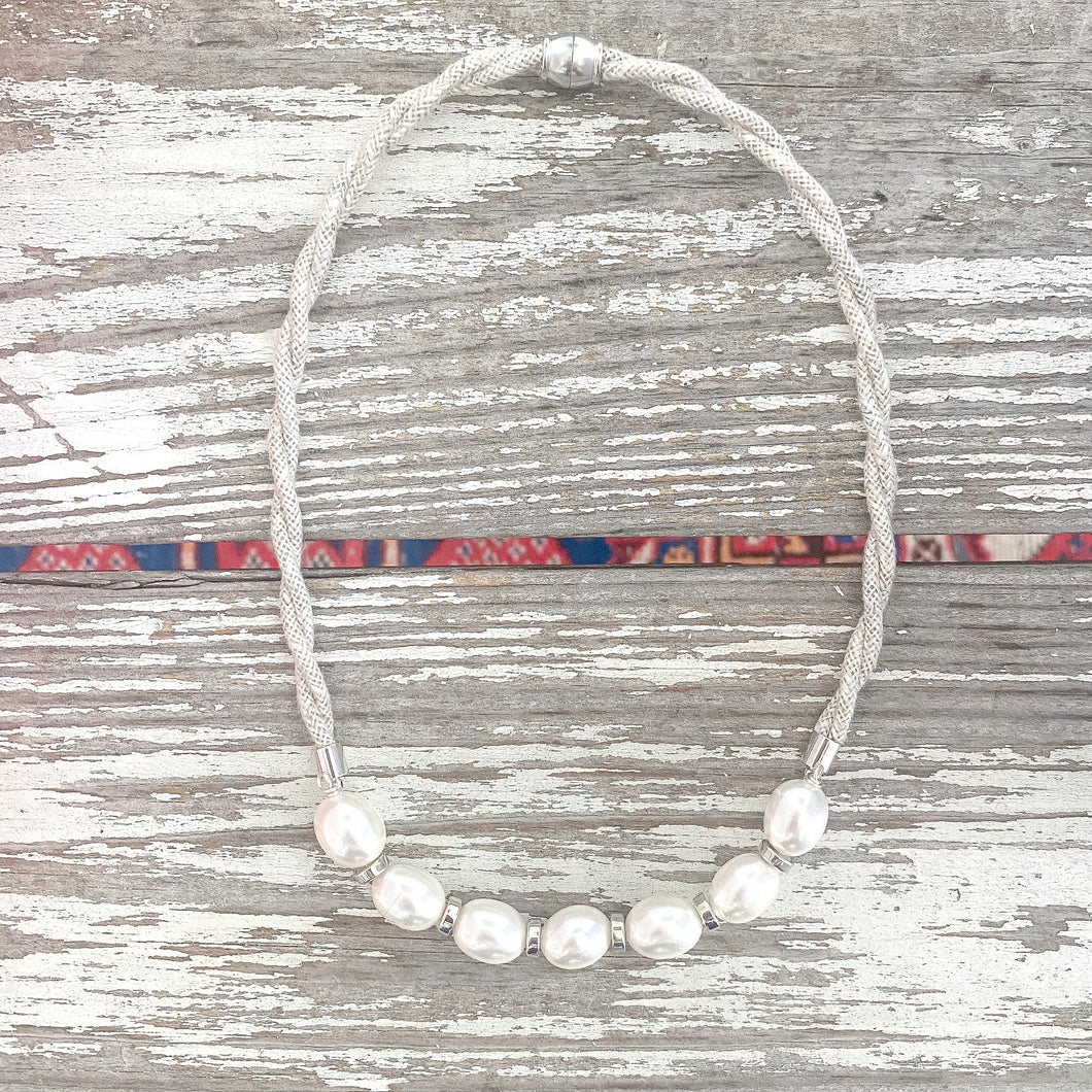 {southern large silver} dainty linen rope