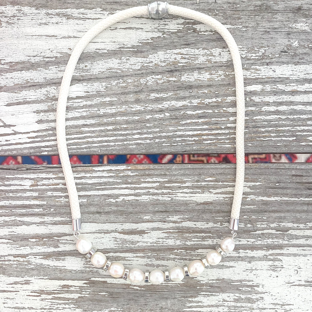 {southern small silver} dainty cream rope