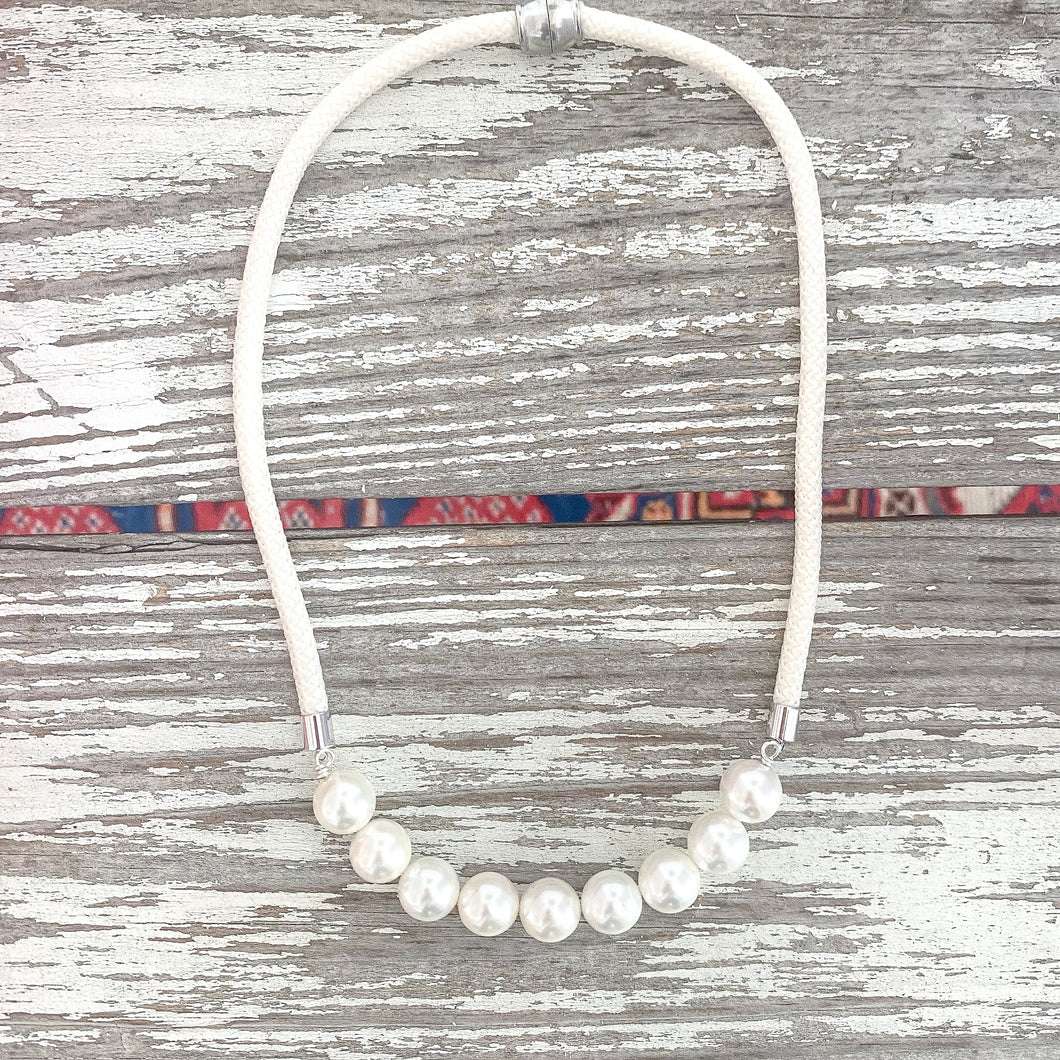 {signature large silver} dainty cream rope