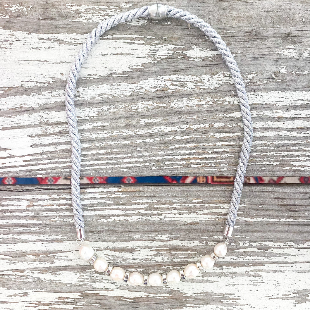 {southern small silver} dainty silver twist rope