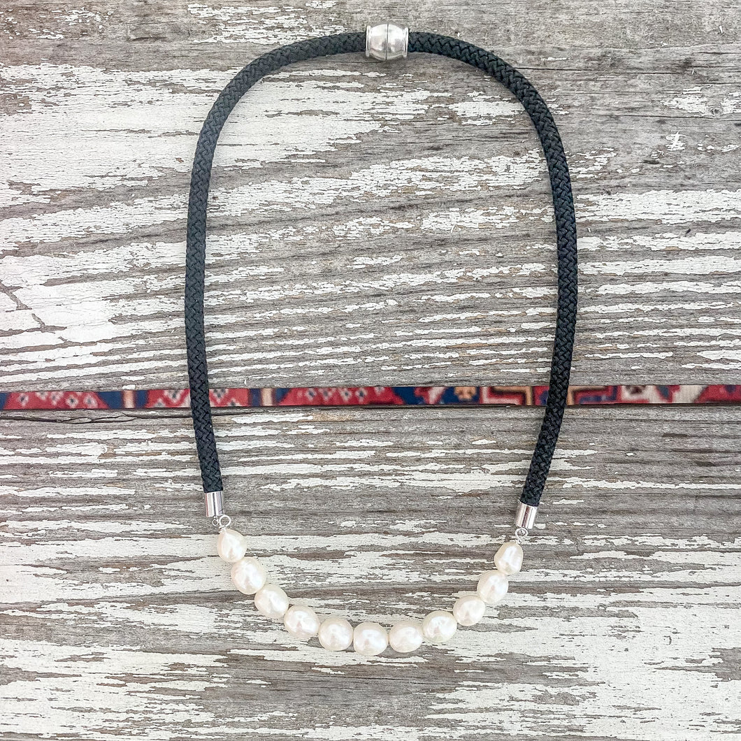 {signature small silver} dainty black rope