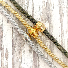 {aqua recycled glass gold} dainty gold twist rope
