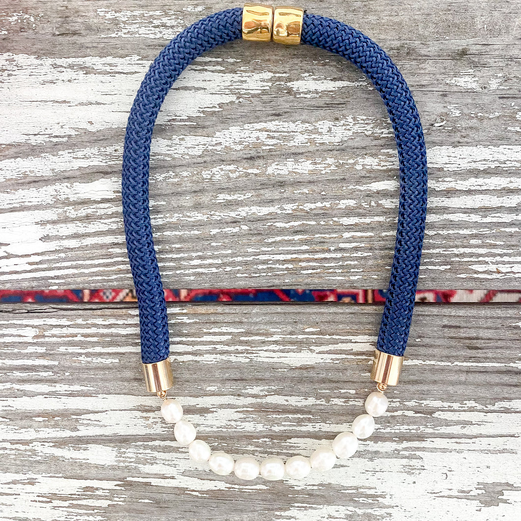{signature small gold} - statement navy rope