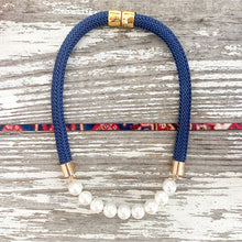 {signature large gold} - statement navy rope