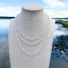 paperclip chain necklace- SILVER