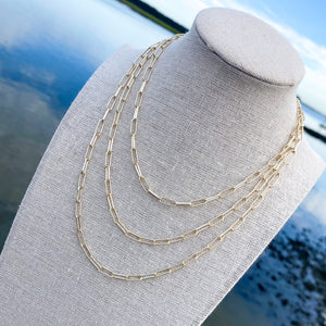 paperclip chain necklace- GOLD