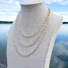 paperclip chain necklace- GOLD