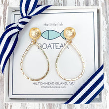 class-sea mini schooner earrings- GOLD