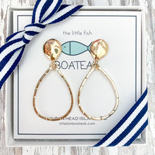 class-sea mini schooner earrings- GOLD