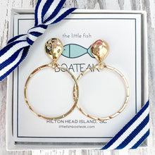 class-sea mainsail small hoop earrings- GOLD