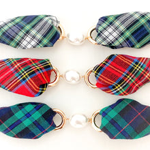 crew cuff pearl girl {holiday plaid} gold