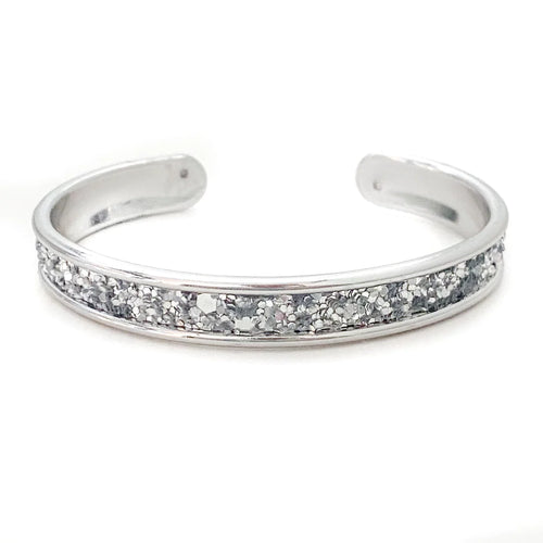 yacht hopper bangle silver sparkle