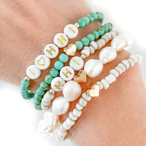 pearl heart bracelet