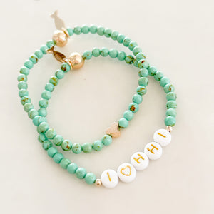 turquoise heart bracelet