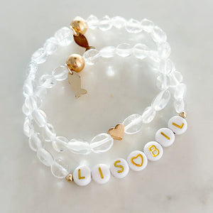 crystal heart bracelet