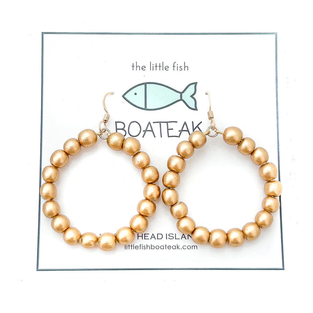 island girl beaded hoops-hooks/gold