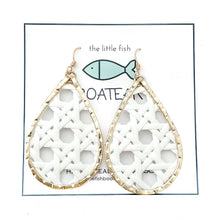 cane schooner earrings- WHITE