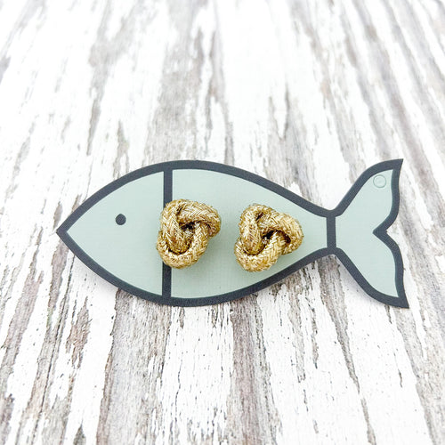 knotted studs- gold