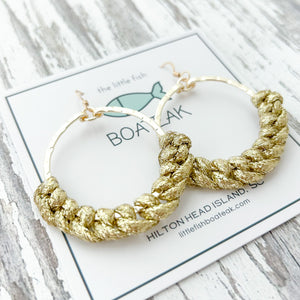 knotted hoops- gold