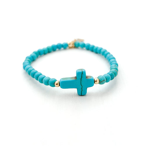 turquoise cross bracelet