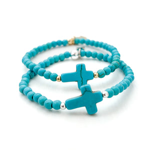 turquoise cross bracelet