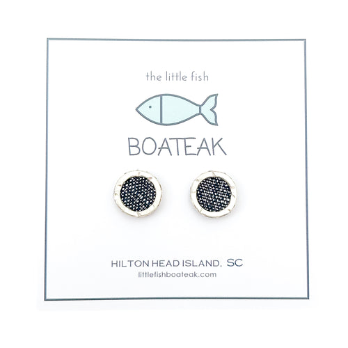 gameday black shimmer linen porthole