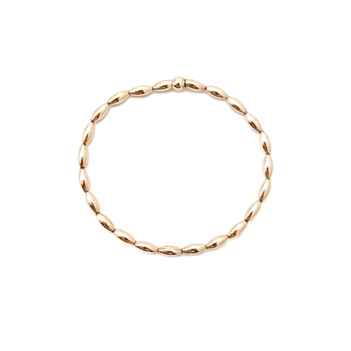 Charleston rice bead bracelet- gold