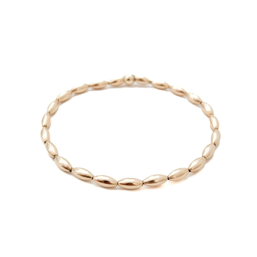 Charleston rice bead bracelet- gold