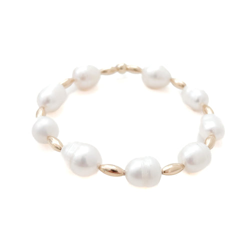 Charleston rice heirloom pearl bracelet-gold