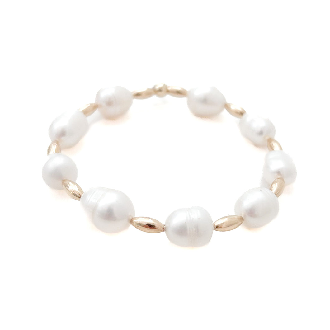 Charleston rice heirloom pearl bracelet-gold