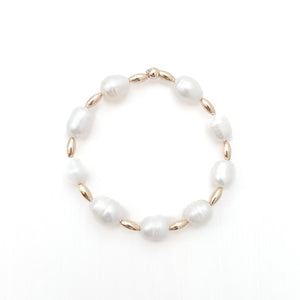 Charleston rice heirloom pearl bracelet-gold