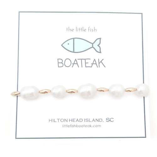 Charleston rice heirloom pearl bracelet-gold