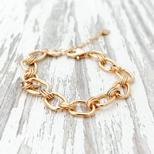 chunky chain gold plated bracelet