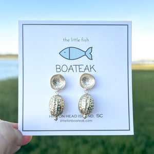 sea sponge gold dangles