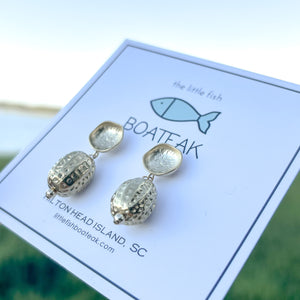 sea sponge gold dangles