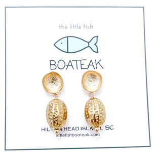 sea sponge gold dangles