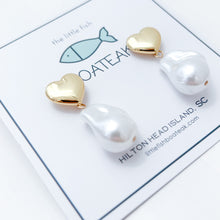 pearl heart dangles