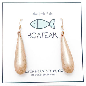 sea island pink drops - ear hooks