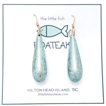 sea island turquoise drops - ear hooks