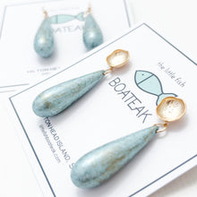 sea island turquoise drops - ear hooks