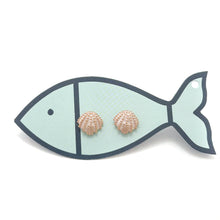 clam pearl dainty studs